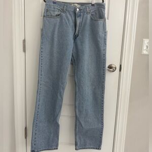 Vintage Levis 505 regular fit straight leg jeans in a stone wash Size 36/34